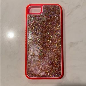 iPhone SE, 7/8 pink jelly glitter phone case
